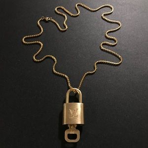 Louis Vuitton Lock & Key and Gold Necklace